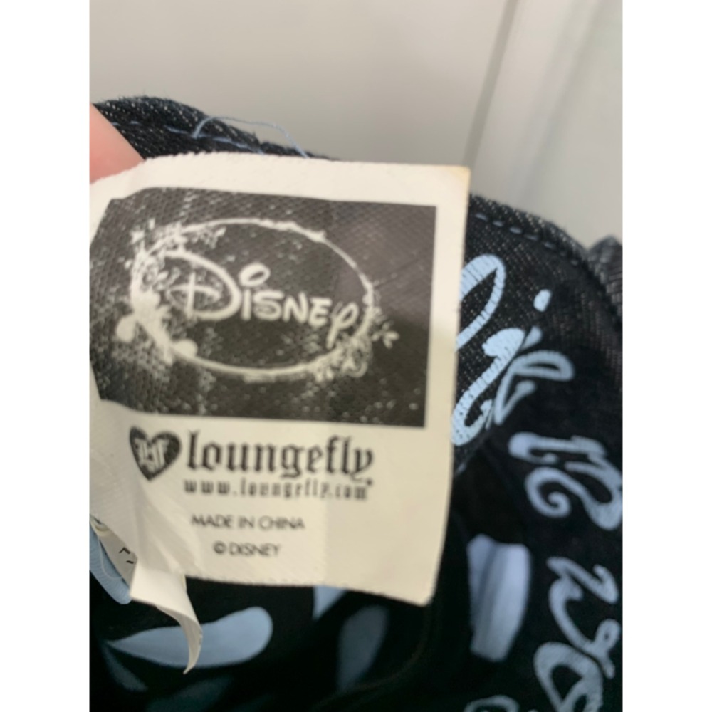 Disney Loungefly Alice in Wonderland Denim Canvas Tote Bag Cheshire Cat - Picture 2 of 7